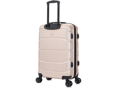 DUKAP Sense 24" Hardside Suitcase, 4-Wheeled Spinner, TSA Checkpoint Friendly, Champagne (DKSEN00M-CHA)