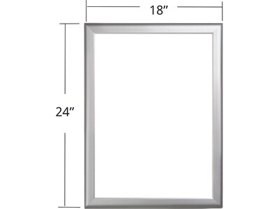 Azar Dry-Erase Whiteboard, Aluminum Frame, 24" x 18" (300228)