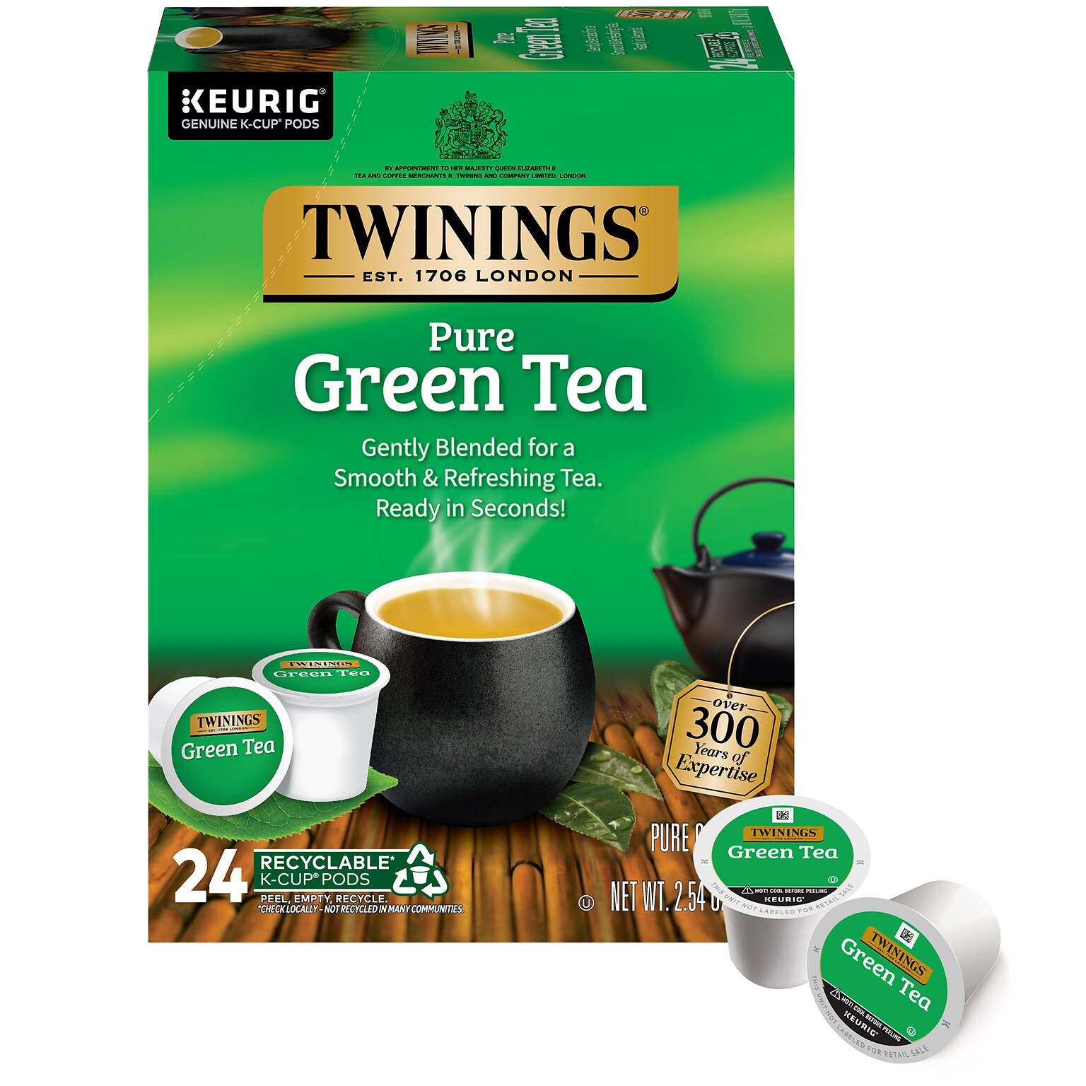 Twinings Green Tea, Keurig® K-Cup® Pods, 24/Box (TNA85788)