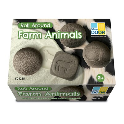 Yellow Door Roll Around Farm Animals, Assorted Colors, 6/Set (YUS1238)