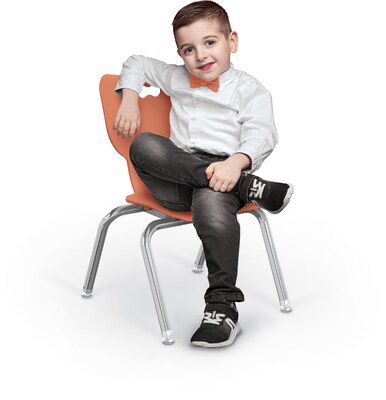 MooreCo 12 Hierarchy Student Chair with 4 Legs, Cayenne/Chrome Base (703673562737)
