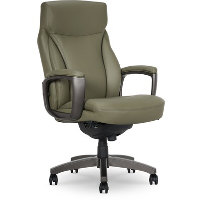 La-Z-Boy Arcadian Ergonomic Bonded Leather Swivel Executive Chair, Olive (60008-OLV)