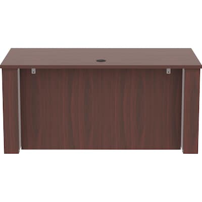 Lorell Essentials Series 60"W Electric Adjustable Standing Desk, Mahogany (LLR69571)