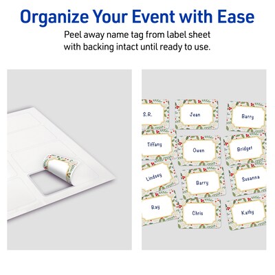 Avery Rectangle Multipurpose Labels, 2-1/3" x 3-3/8", White, 80/Pack (19479370453)