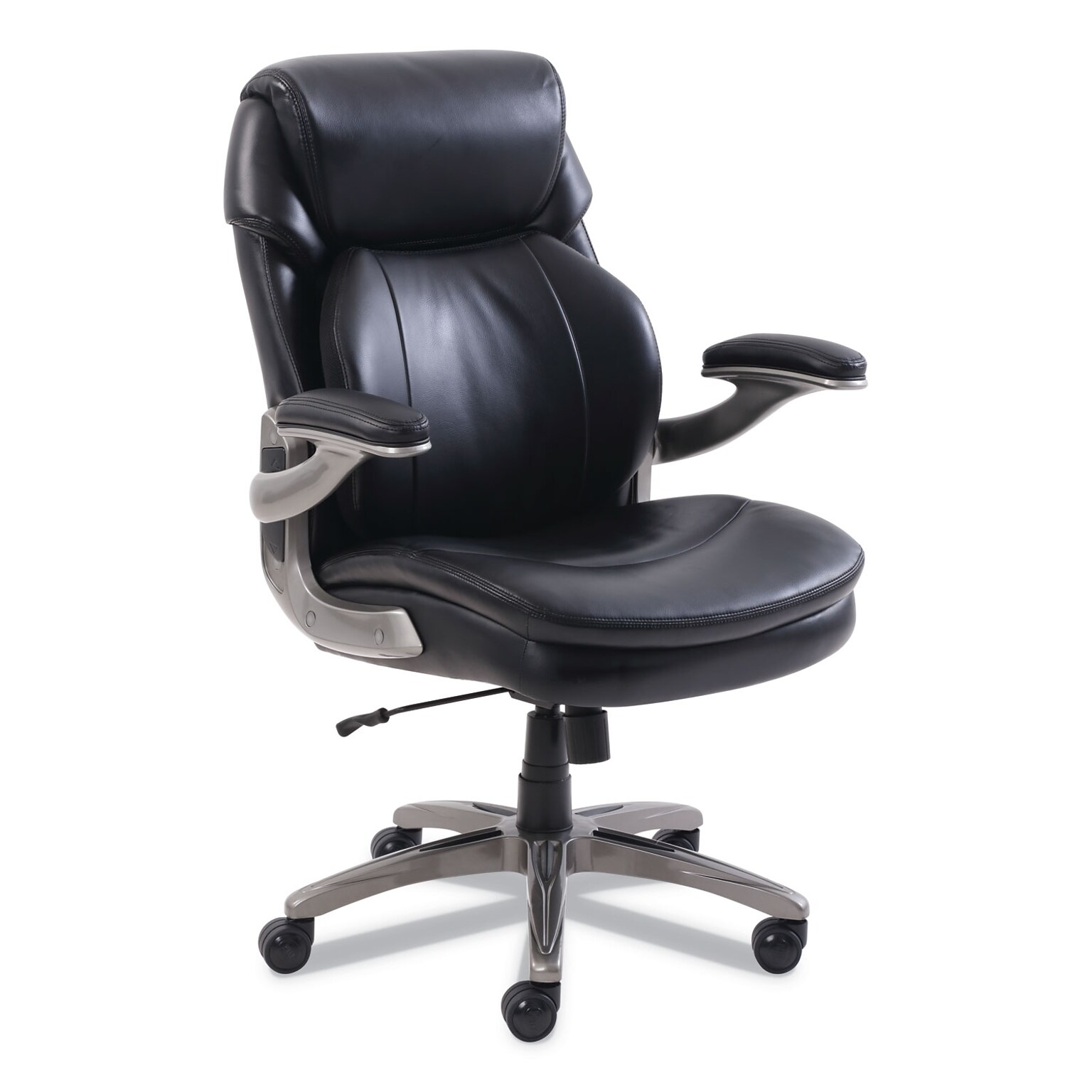 Serta SertaPedic Ergonomic Bonded Leather Executive Chair, Black (SRJ48966)
