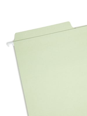 Smead FasTab Hanging File Folders, 1/3 Cut, Legal Size, Moss, 20/Box (64083)