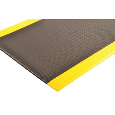NoTrax Airug Anti-Fatigue Commercial Specialty Floor Mat, 36" x 24", Black/Yellow (410S0523BY)