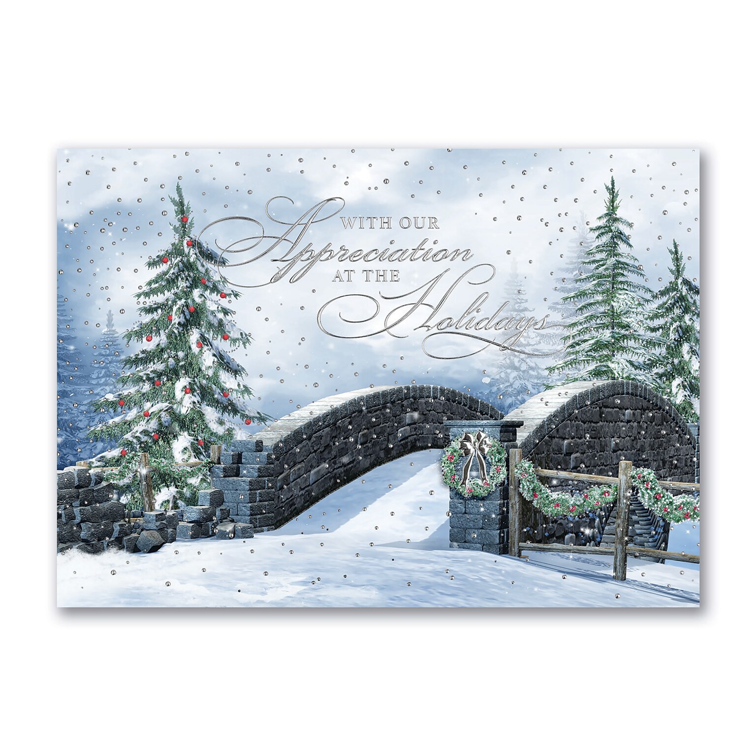 Path to Appreciation Cards, with Envelopes, 7 7/8 x 5 5/8  Holiday Card, 25 Cards per Set