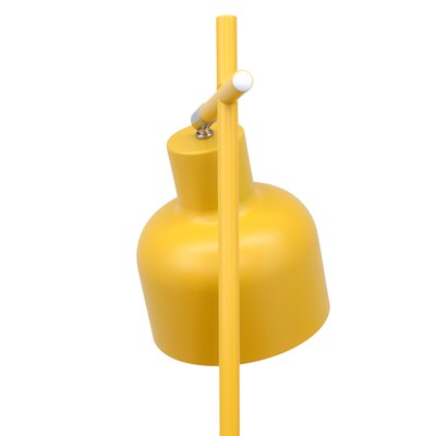 Simple Designs Sleek Essentials 54.72" Metal Floor Lamp with Round Shade, Yellow (LF1051-YLW)