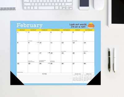 2026 Willow Creek Punny Art of David Olenick 17" x 12" Monthly Desk Pad Calendar (57148)