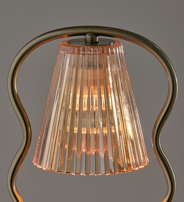 Simplee Adesso Chiara Candlewarmer 13.5" Halogen Table Lamp, Antique Brass (SL1192-21)