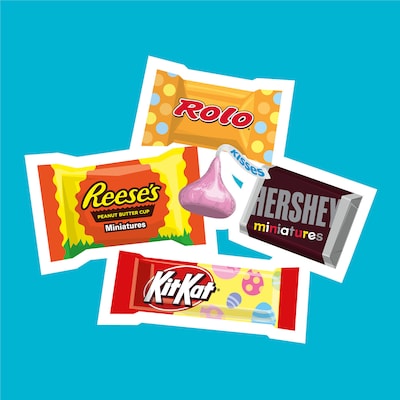 Hershey's Assorted Chocolate Easter Candy Bag, 42.05 oz, 170 Pieces/Bag (HEC46188)