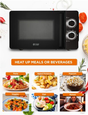 Commercial Chef 0.7 Cu. Ft. Countertop Microwave, Black (CHM7DBD)