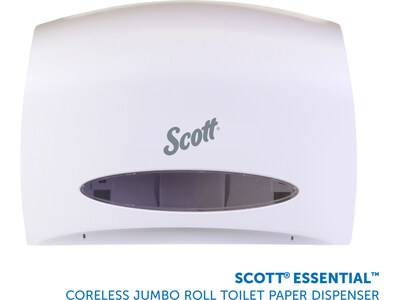 Scott Essential Coreless Jumbo Roll Toilet Paper Dispenser, White (09603)