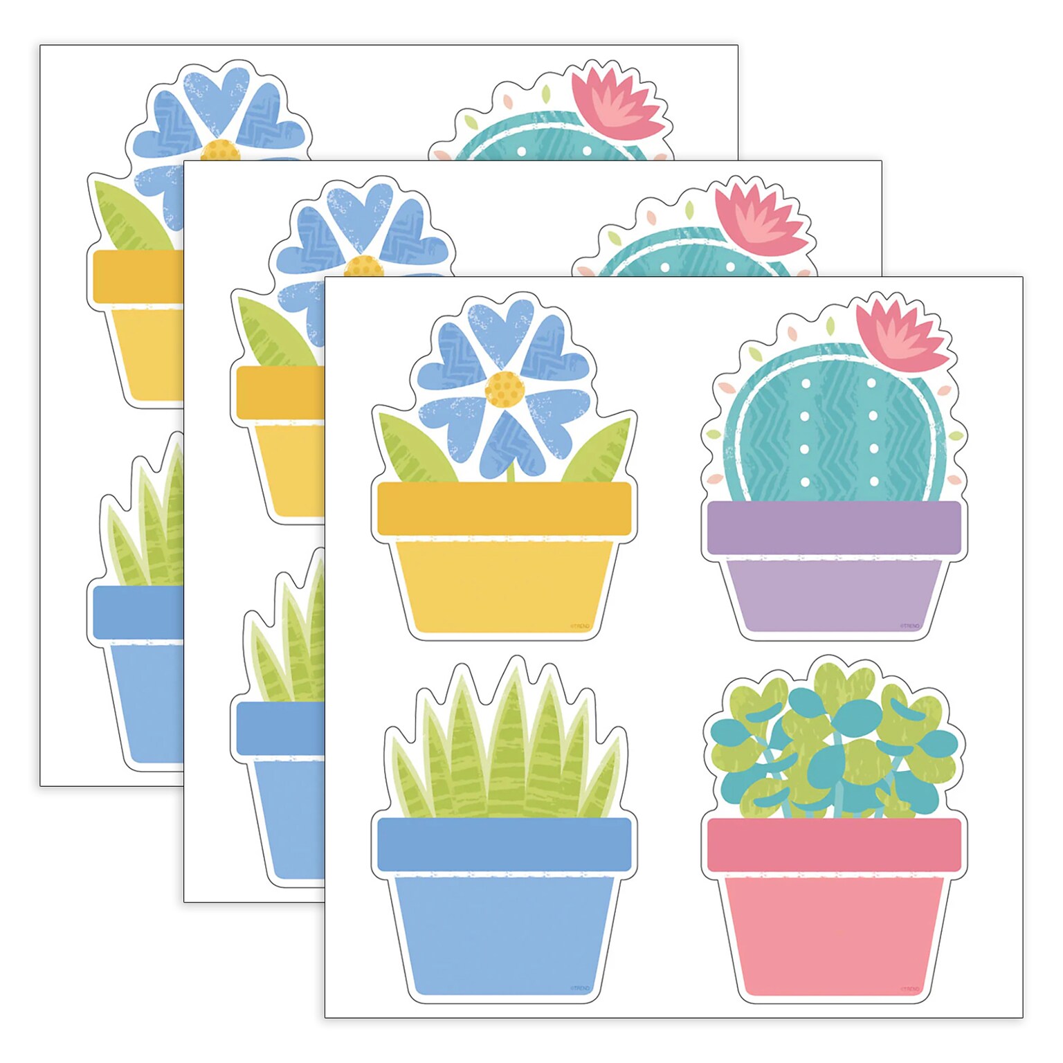 Trend Enterprises Garden Plants Classic Accents Variety Pack, 36/Pack, 3 Packs/Bundle (T-10682-3)