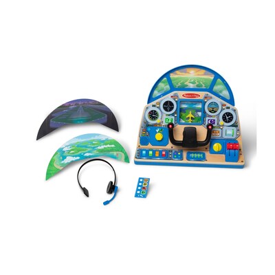 Melissa & Doug Jet Pilot Interactive Dashboard Wooden Toy (32300)