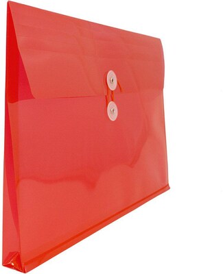 JAM Paper Premium Plastic Document File, Legal, Red, 3/Pack (219B1REX3)