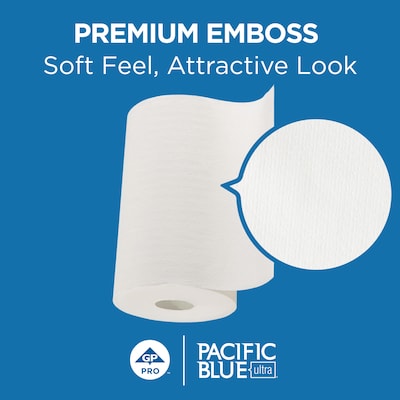 Pacific Blue Ultra Hardwound Paper Towels, 1-ply, 400 ft./Roll, 6 Rolls/Carton (26610)
