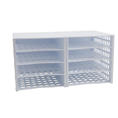 Thinkspace Literature organizer 8-Compartment Literature Organizers, 21 x 12.25, White (39444)