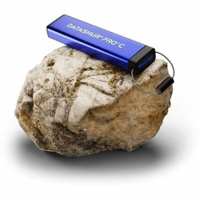 iStorage datAshur PRO+C 512GB USB 3.2 Gen 1 Type-C Encrypted Flash Drive, Blue (IS-FL-DA3C-256-512)