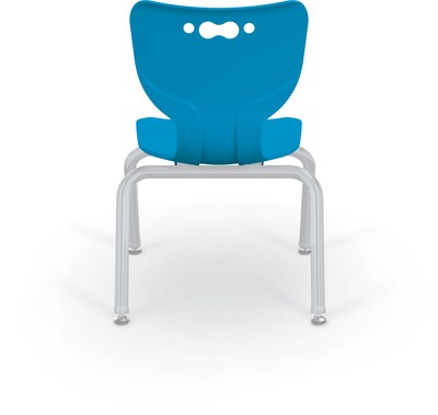 MooreCo 12" Hierarchy Student Chair with 4 Legs, Blue/Platinum Base (703673562119)