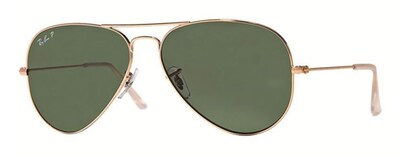 Ray-Ban Original Aviator Polarized Sunglasses - (Gold/Green)