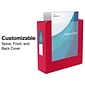 Standard 1.5" 3 Ring View Binder with D-Rings, Red (58652)