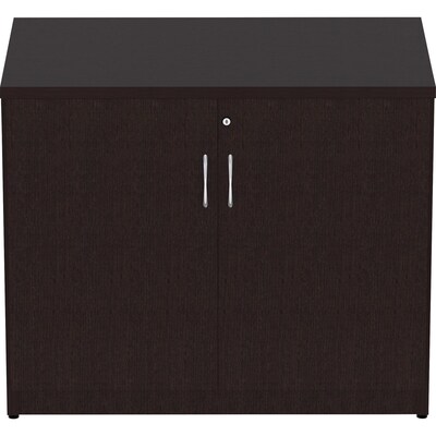 Lorell Essentials Series 29.5 Storage Cabinet With 2-Doors, Espresso (LLR18226)