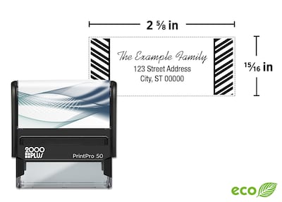 Custom 2000 Plus® PrintPro™ 50 Self-Inking Holiday Stamp, 15/16 x 2-11/16