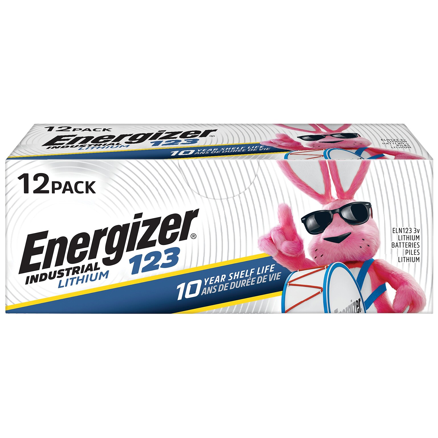 Energizer Industrial 123 Lithium Batteries, 12/Pack (ELN123-12)