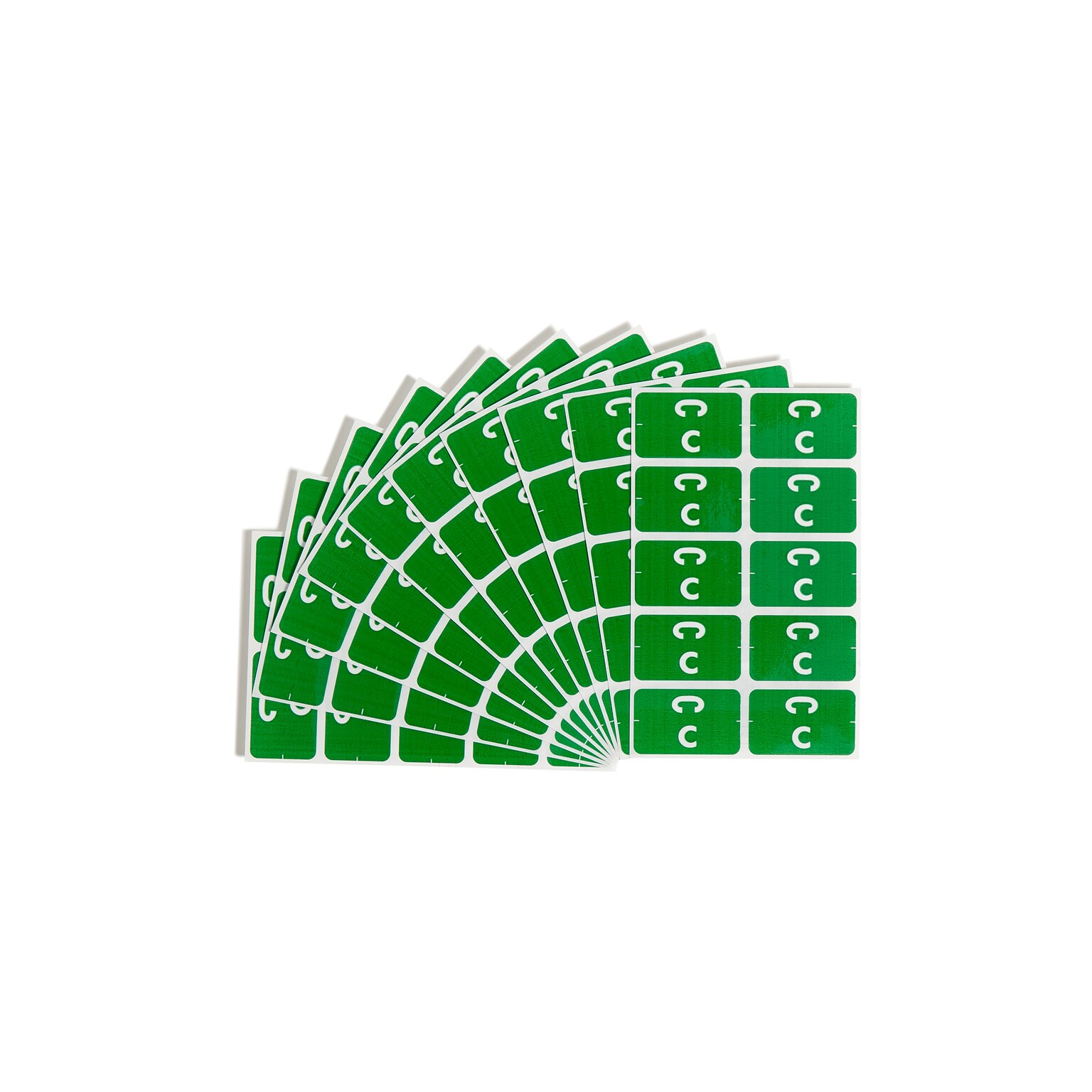 Smead AlphaZ ACCS Color-Coded Alphabetic Labels, C, Dark Green w/White, 100/Pack (67173)