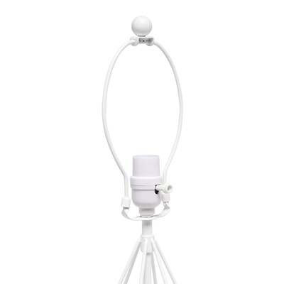 Lalia Home Geometric Wired Table Lamp, Fabric Shade, White Matte (LHT-5024-WH)