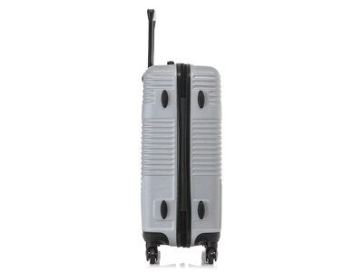 InUSA Resilience 24" Hardside Suitcase, 4-Wheeled Spinner, TSA Checkpoint Friendly, Silver (IURES00M-SIL)