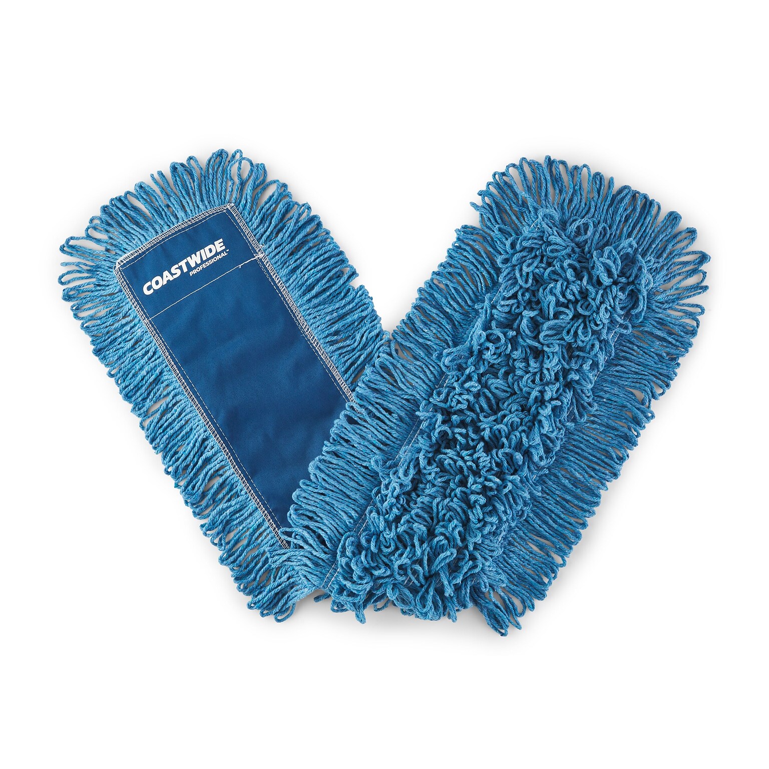 Coastwide Professional™ Looped-End Dust Mop Head, Cotton, 36 x 5, Blue (CW56760)