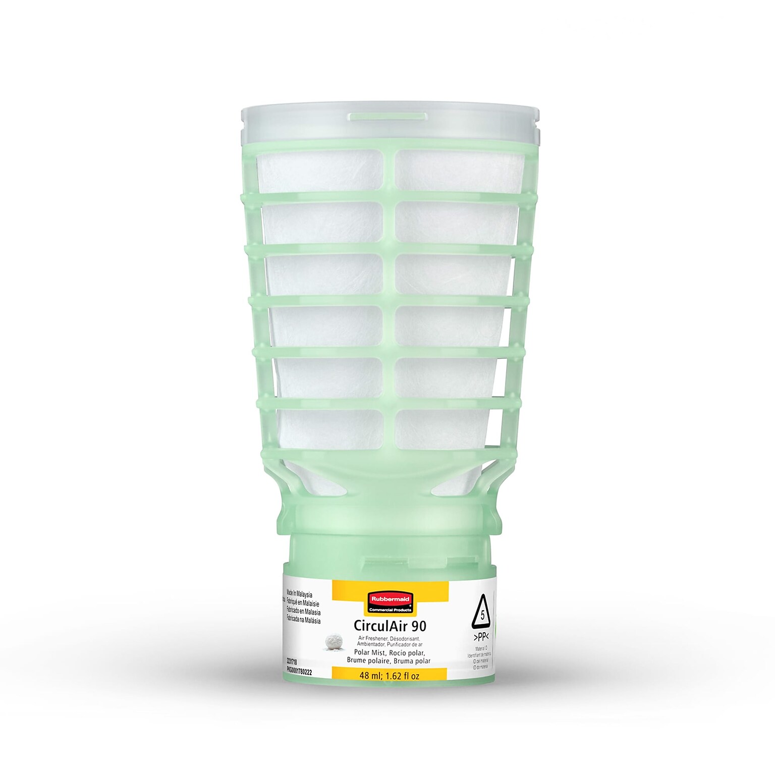 Rubbermaid Commercial CirculAir 90 Air Freshener Solid, Polar Mist, 6/Carton (2231718)