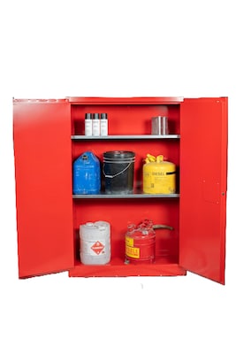 FireKing Flammable Liquids Storage Cabinet, 45 gal, Automatic Close, Red (SC45-AC-R)