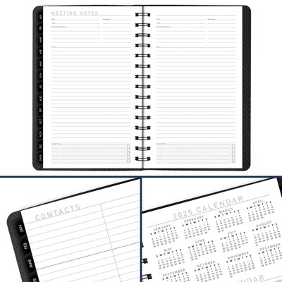2026 AT-A-GLANCE Contemporary 5" x 8" Weekly & Monthly Planner, Faux Leather Cover, Charcoal (70-100X-45-26)