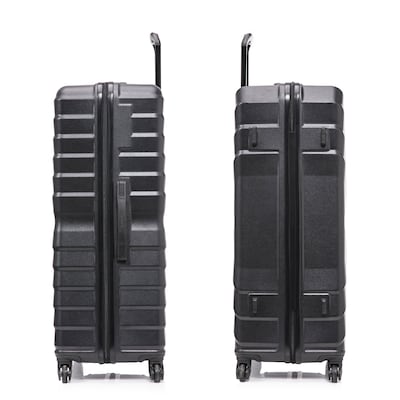 InUSA Aurum 33.66" Hardside Suitcase, 4-Wheeled Spinner, TSA Checkpoint Friendly, Black (IUAUR00XL-BLK)