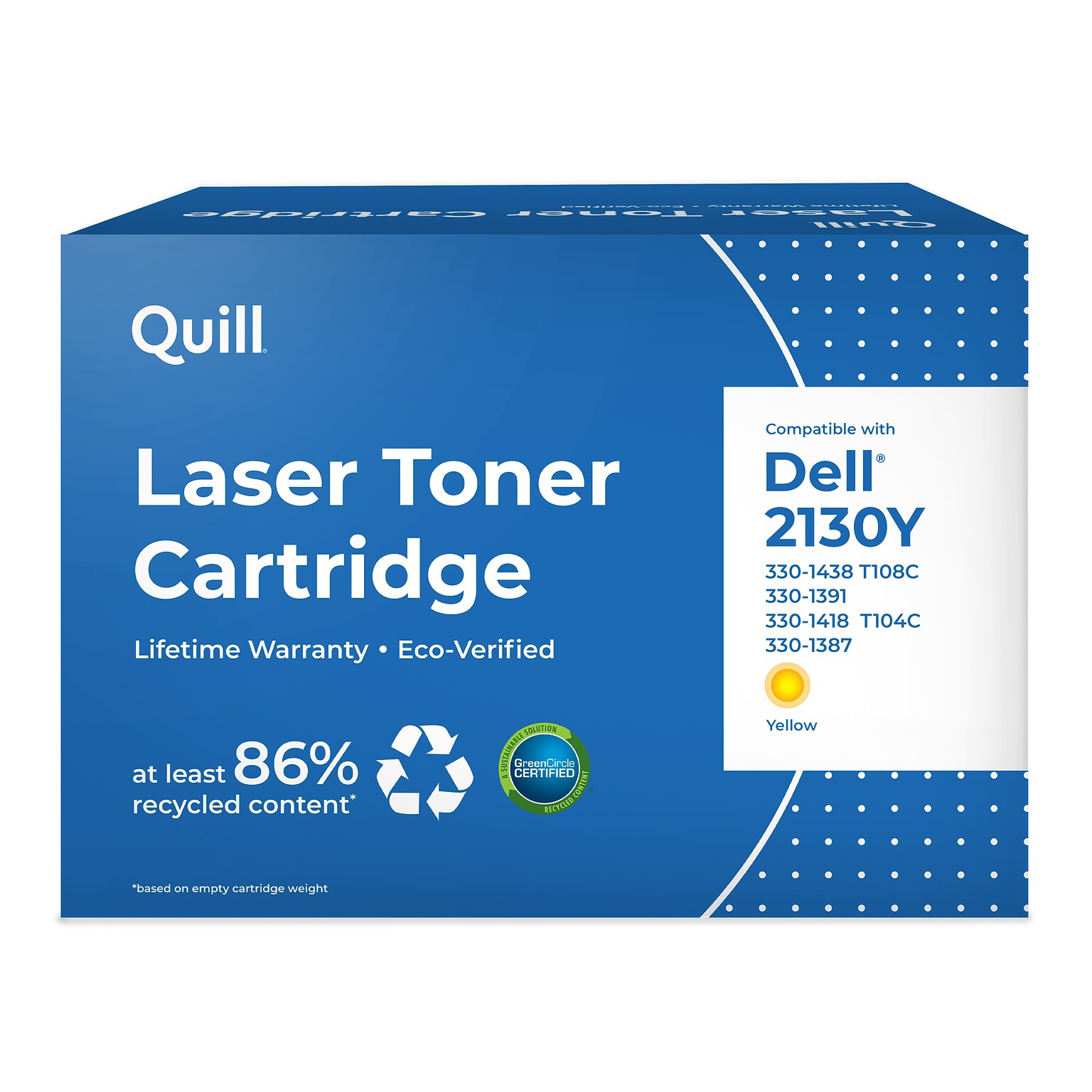Quill Brand Laser Toner for Dell™ 2130CN and 2135CN High Yield Yellow (100% Satisfaction Guaranteed)