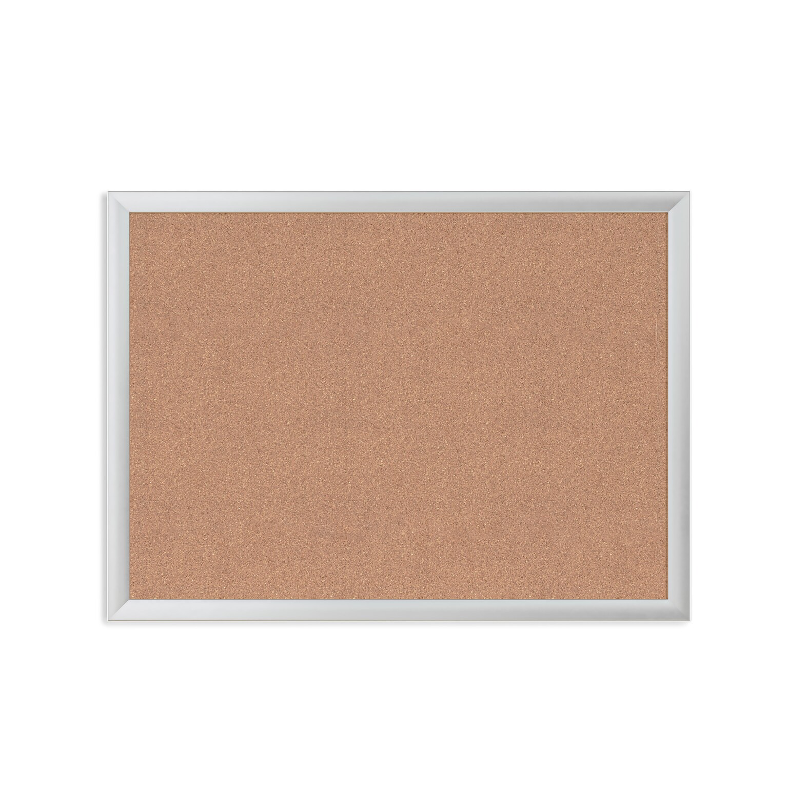 U Brands Cork Bulletin Board, 23 x 17, Silver Aluminum Frame