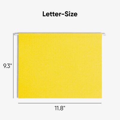 Smead Hanging File Folders, 1/5-Cut Tab, Letter Size, Assorted Colors, 25/Box (64059)
