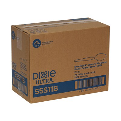 Dixie Ultra SmartStock Series-O Bio-Blend Spoon Refills,Medium -Weight, Natural Beige, 960/Carton (SSS11B)