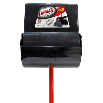 Libman Standard 12 Upright Broom & Dustpan Set, Red/Black (0917002)