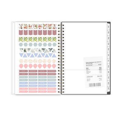 2027 Blue Sky Kelly Ventura Midnight Garden 5" x 8" Calendar Year Weekly & Monthly Standard Planner, Plastic Cover