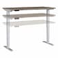 Bush Business Furniture Move 40 Series 28"-48" Adjustable Standing Desk, Modern Hickory/Cool Gray Metallic (M4S6030MHSK)