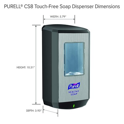 PURELL HEALTHY SOAP CS8 Automatic Wall Mounted Hand Soap Dispenser, Graphite (7834-01)