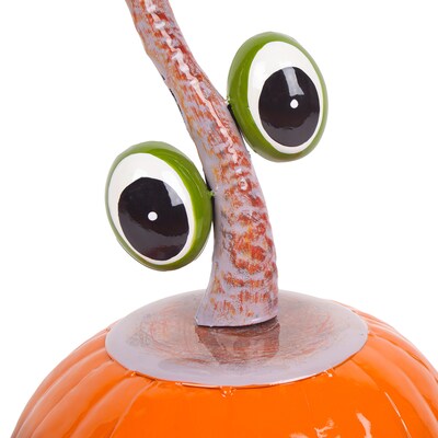 National Tree Company 15" Halloween Floating Eyes Metal Pumpkin (RAH-1915B212A-1)