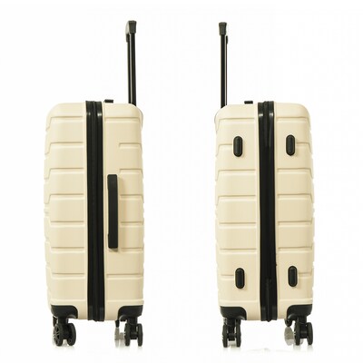 InUSA Trend 3-Piece Hardside Spinner Luggage Set, TSA Checkpoint Friendly, Sand (IUTRESML-SAN)