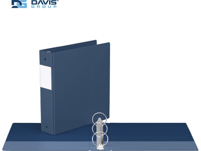 Davis Group Premium Economy 2" 3-Ring Non-View Binders, Navy Blue, 6/Pack (2313-72-06)