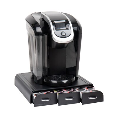 Mind Reader Plastic Coffee Pod Organizer Drawer, 36 Pod Capacity, Black (TRY3PC-BLK)